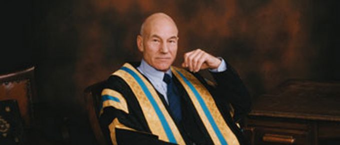 Sir Patrick Stewart as the Chancellor of the University of Huddersfield