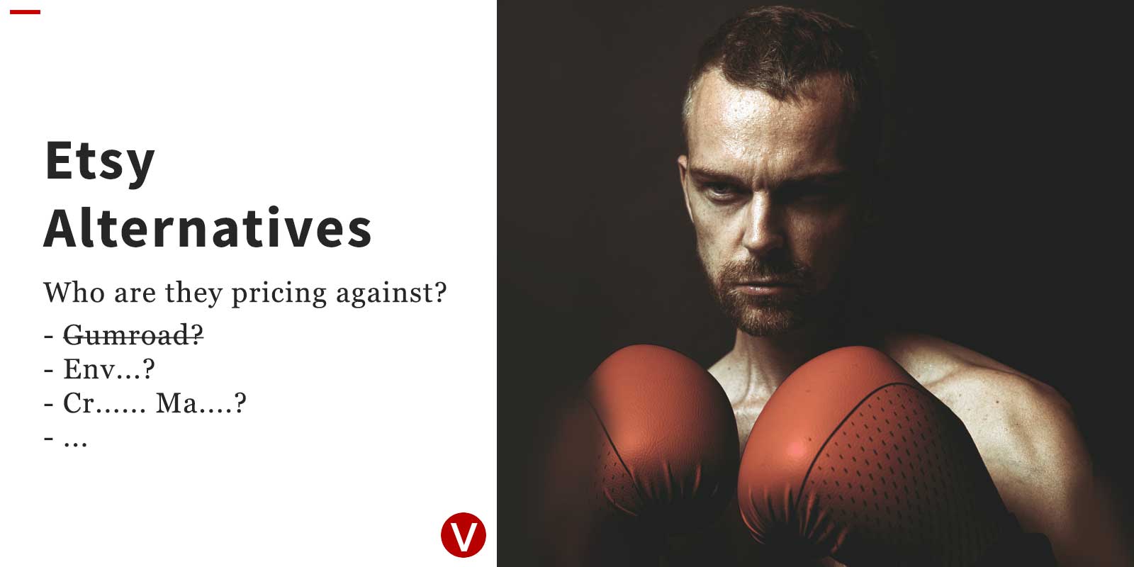 Etsy Alternative featured image. Title text plus an image of a boxer.